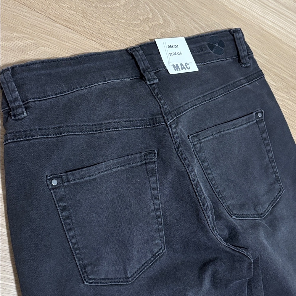 MAC (4) Dream Chic Denim in Anthracite Fancy Wash Cropped Ankle Zipper Slim NWT - Picture 14 of 16